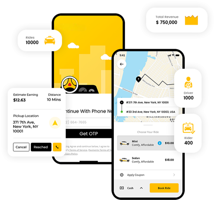 ZipCarz Rider Driver Apps